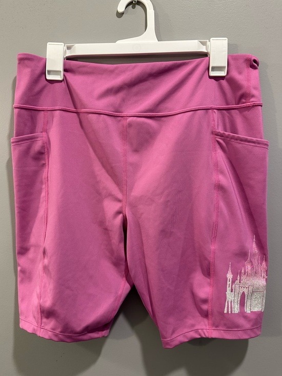 Disney Pants - Disney Fantasyland Castle Bike Shorts Size XL Pink